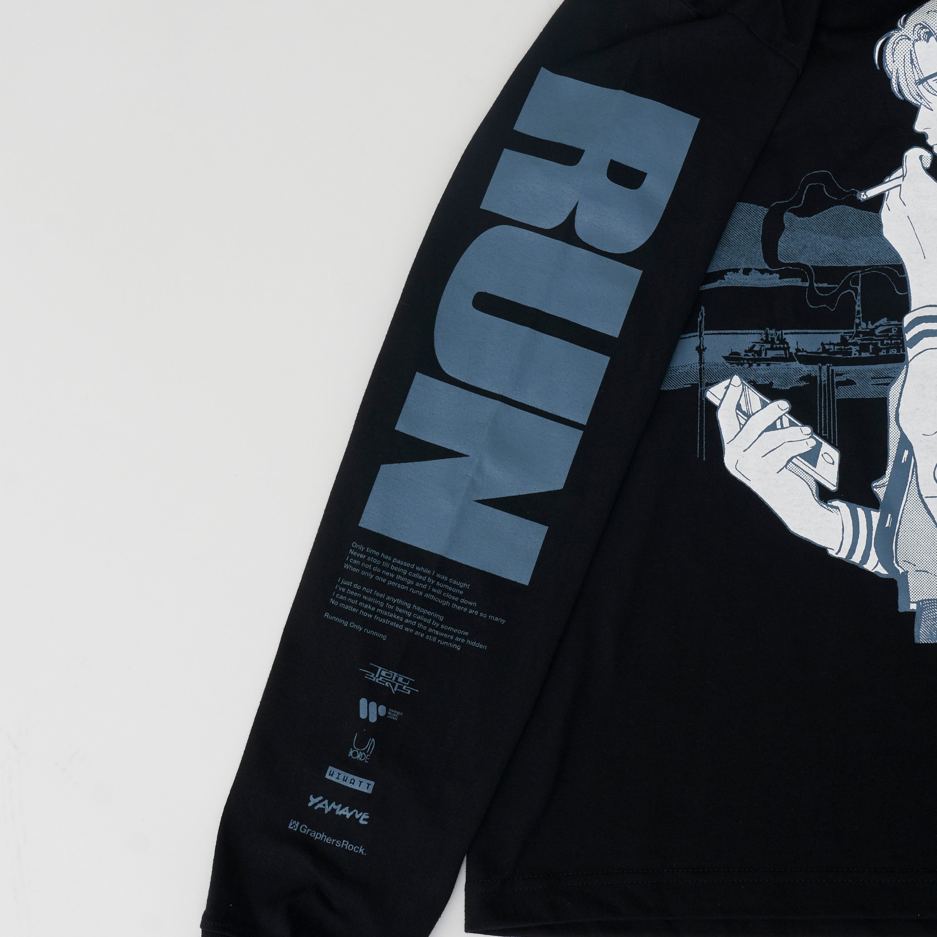 10th anniv. 「RUN」Long Sleeve T-Shirt BLACK