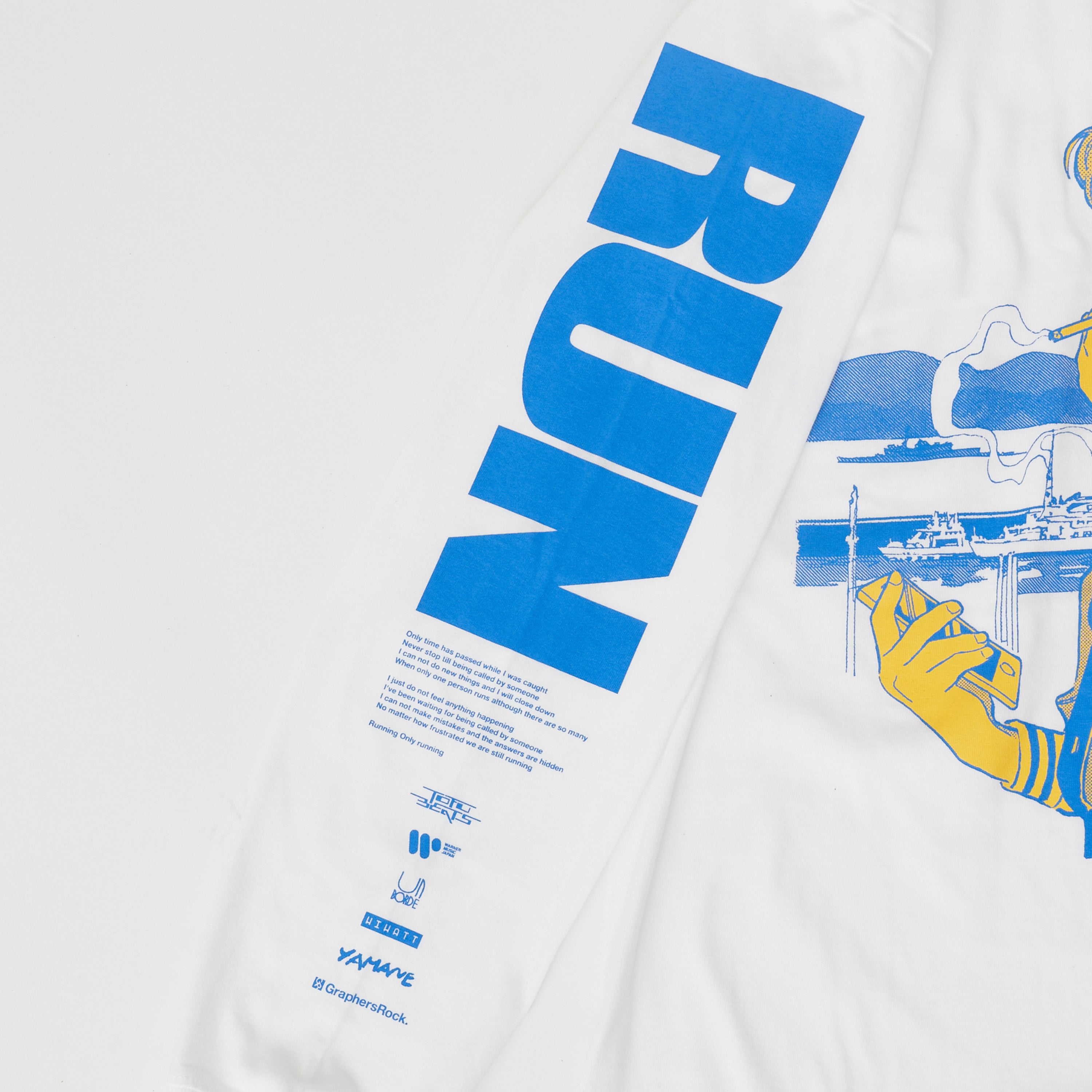 10th anniv. 「RUN」Long Sleeve T-Shirt WHITE
