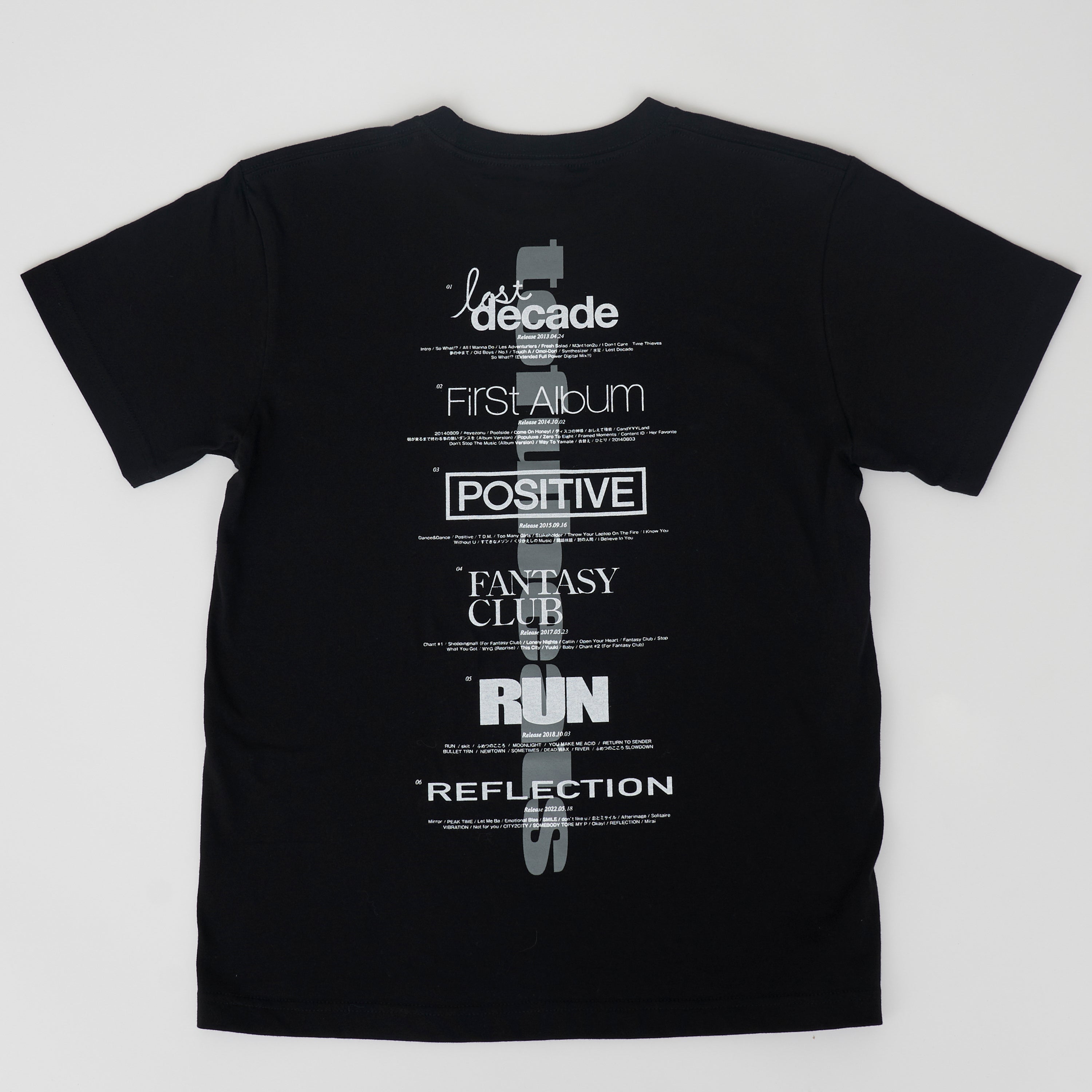 10th anniv. Discography T-Shirts BLACK