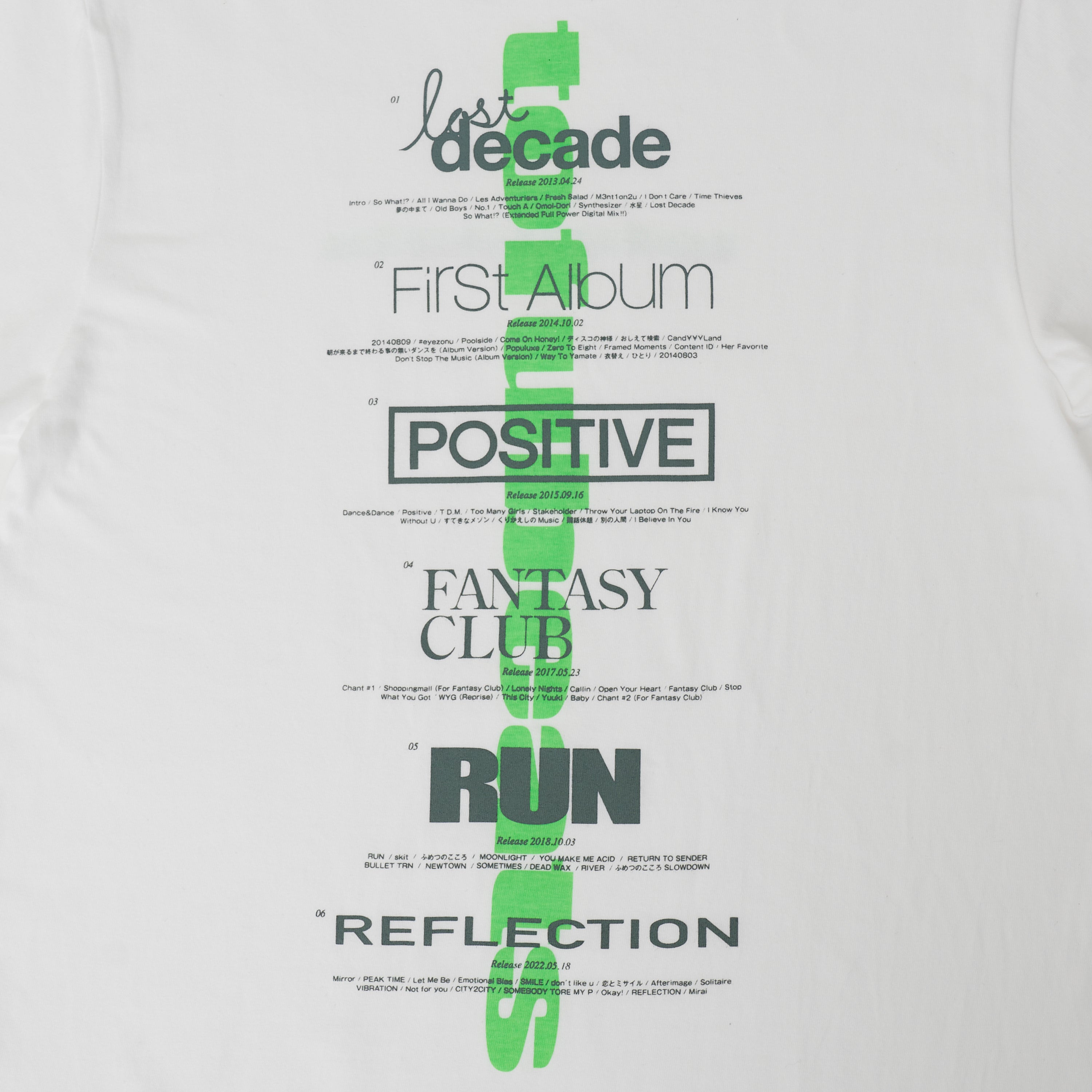 10th anniv. Discography T-Shirts WHITE