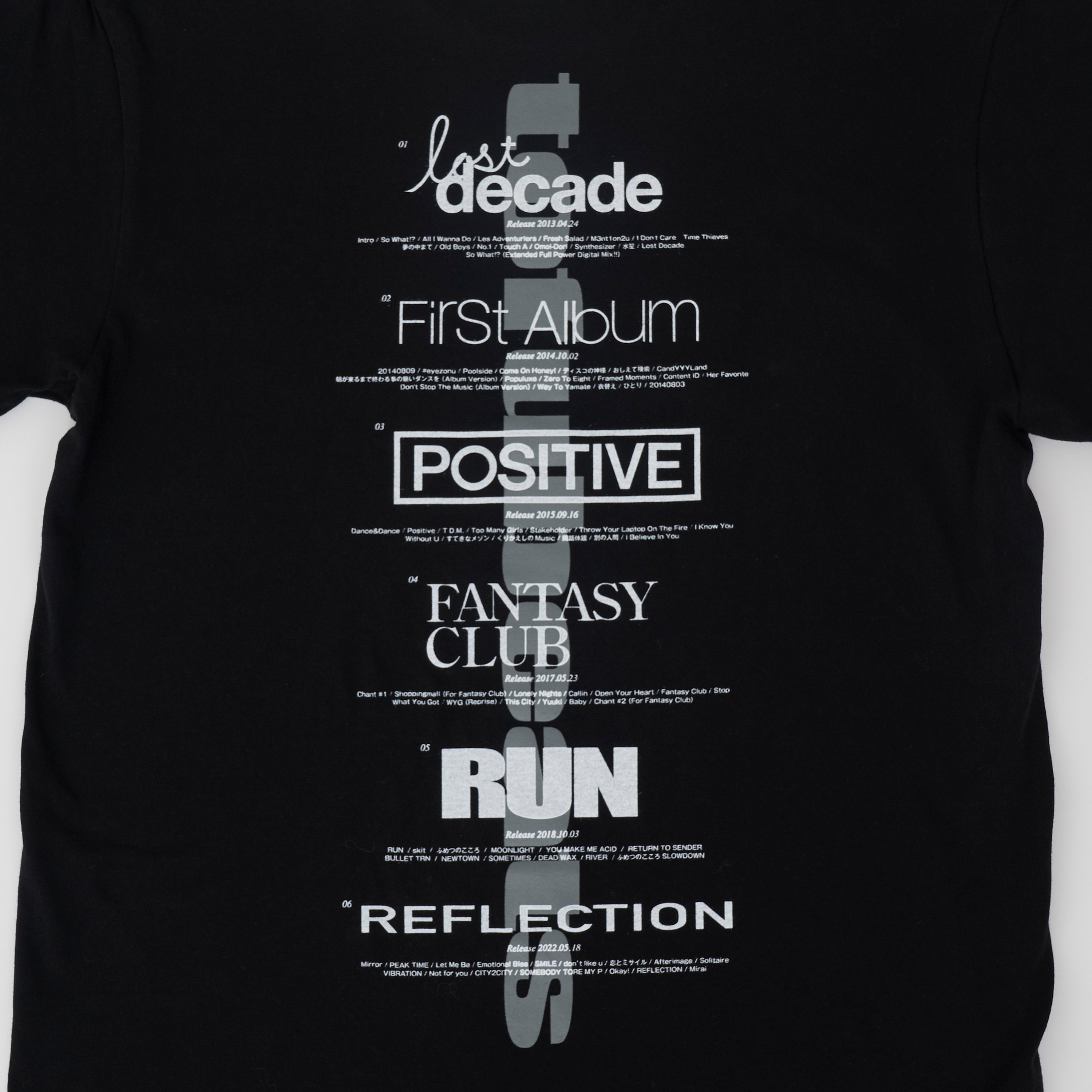 10th anniv. Discography T-Shirts BLACK