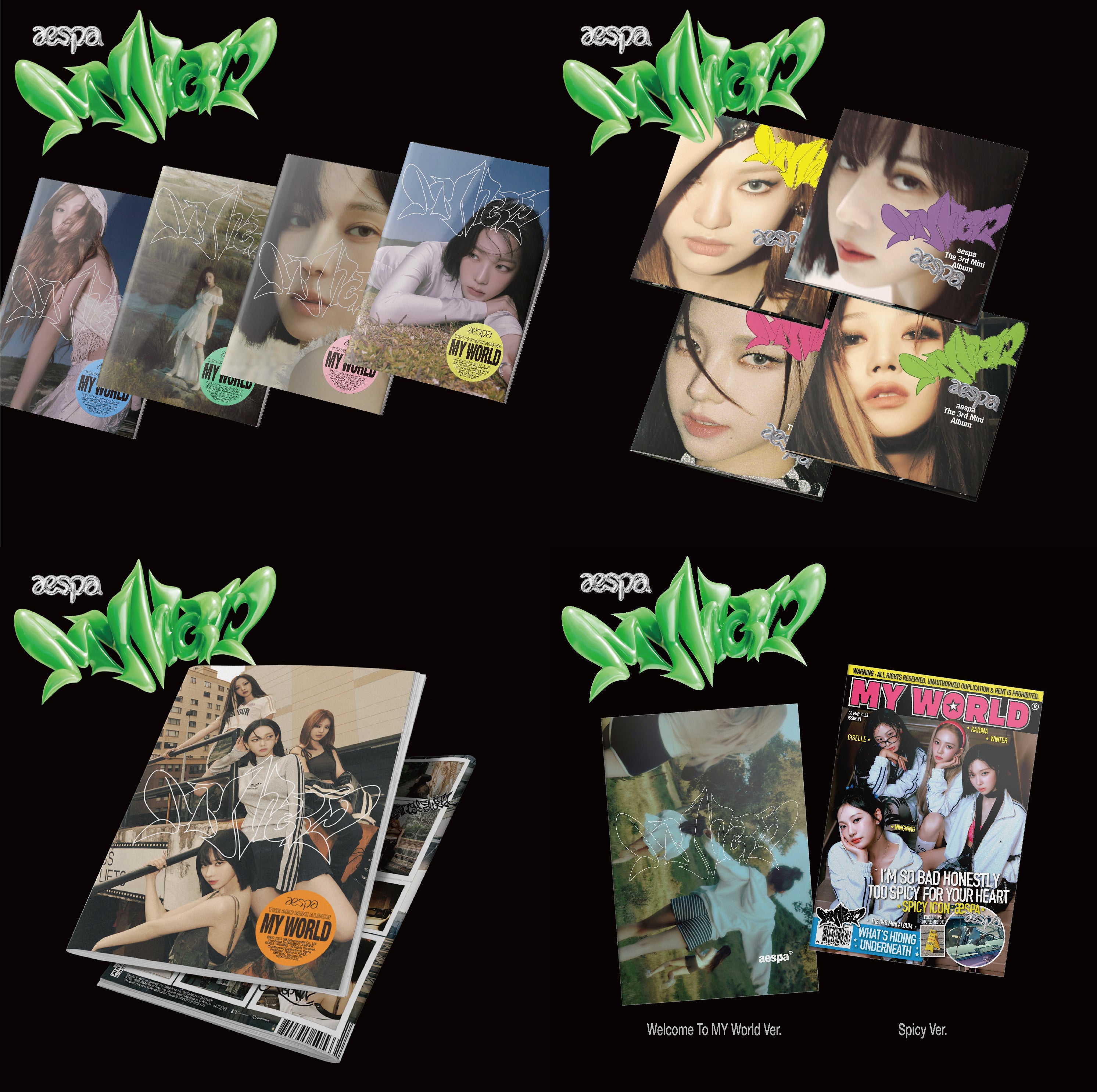 MY WORLD (Intro Ver.)＋(Zine Ver.)＋(Tabloid Ver.)＋(Poster Ver.) 4枚セット