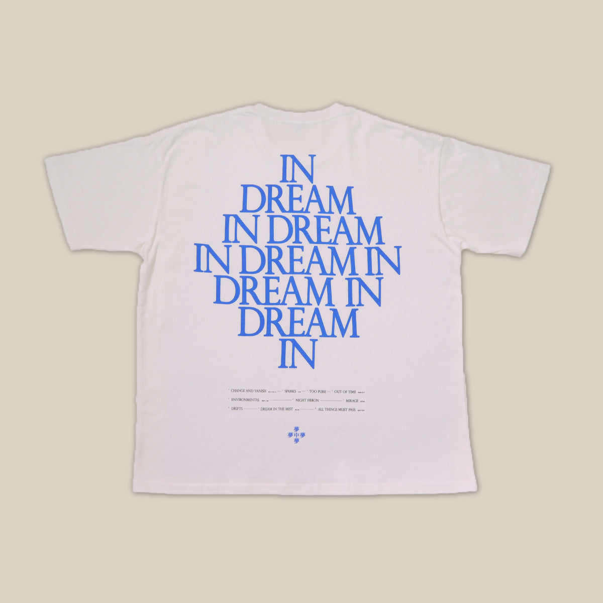 夢中夢 TOUR T-SHIRT (ecru×blue)