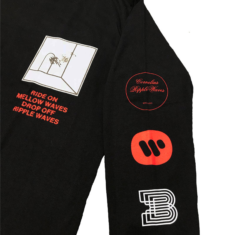 Ripple Waves Long Sleeve Shirt Black