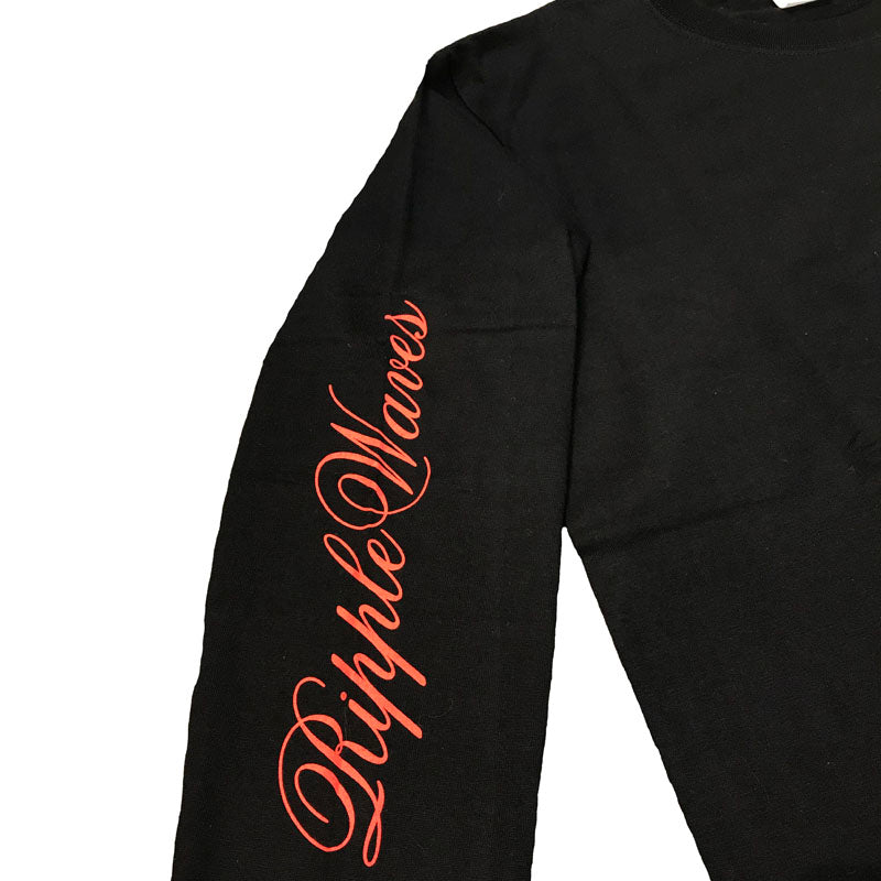 Ripple Waves Long Sleeve Shirt Black