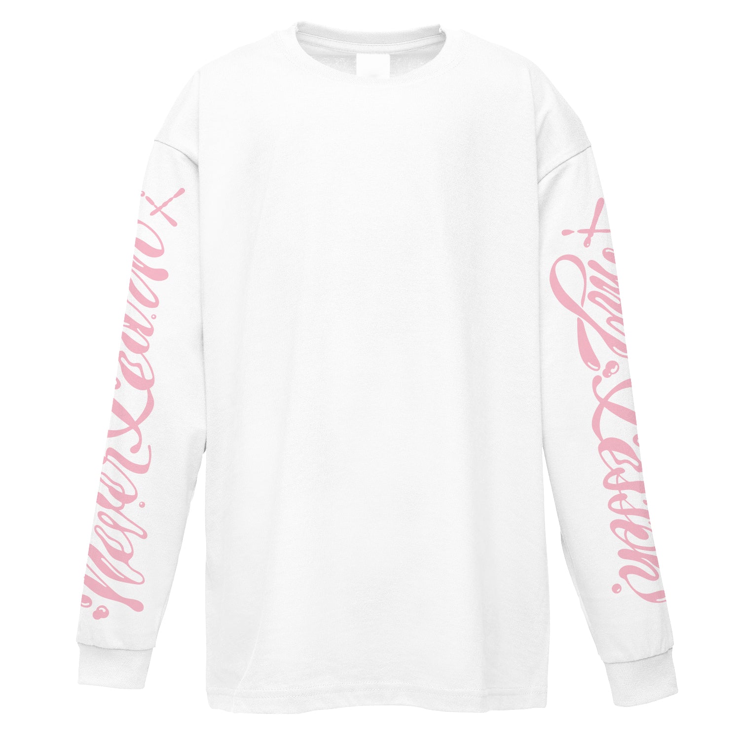 ネバー ラーン マイ レッスン 長袖Tシャツ ホワイト