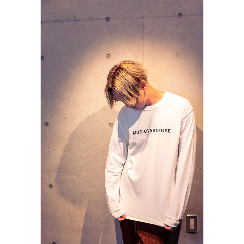 MUSIC WARDROBE Long Sleeve T-shirts [White]