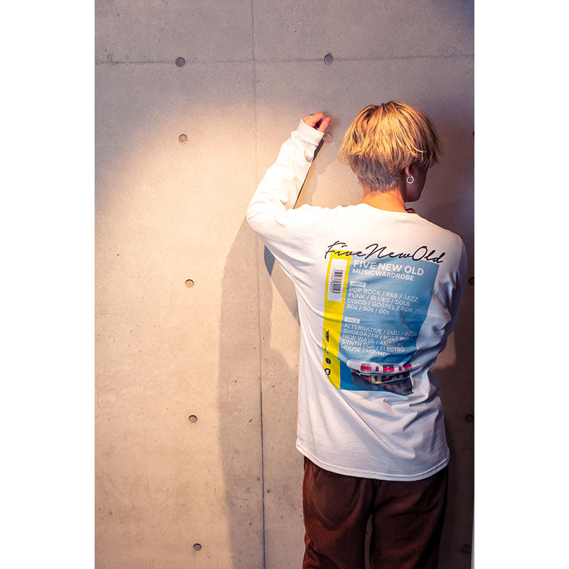 MUSIC WARDROBE Long Sleeve T-shirts [White]