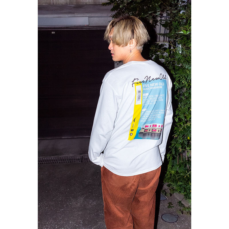 MUSIC WARDROBE Long Sleeve T-shirts [White]