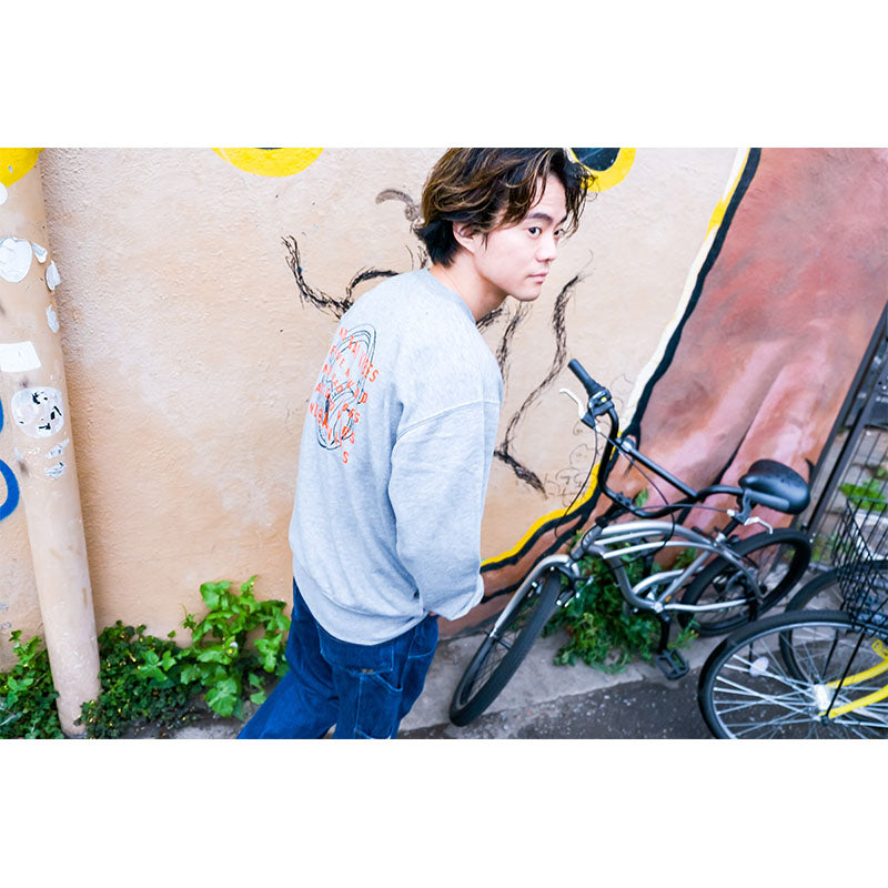 Head Phone Crew Neck Sweat [Black]
