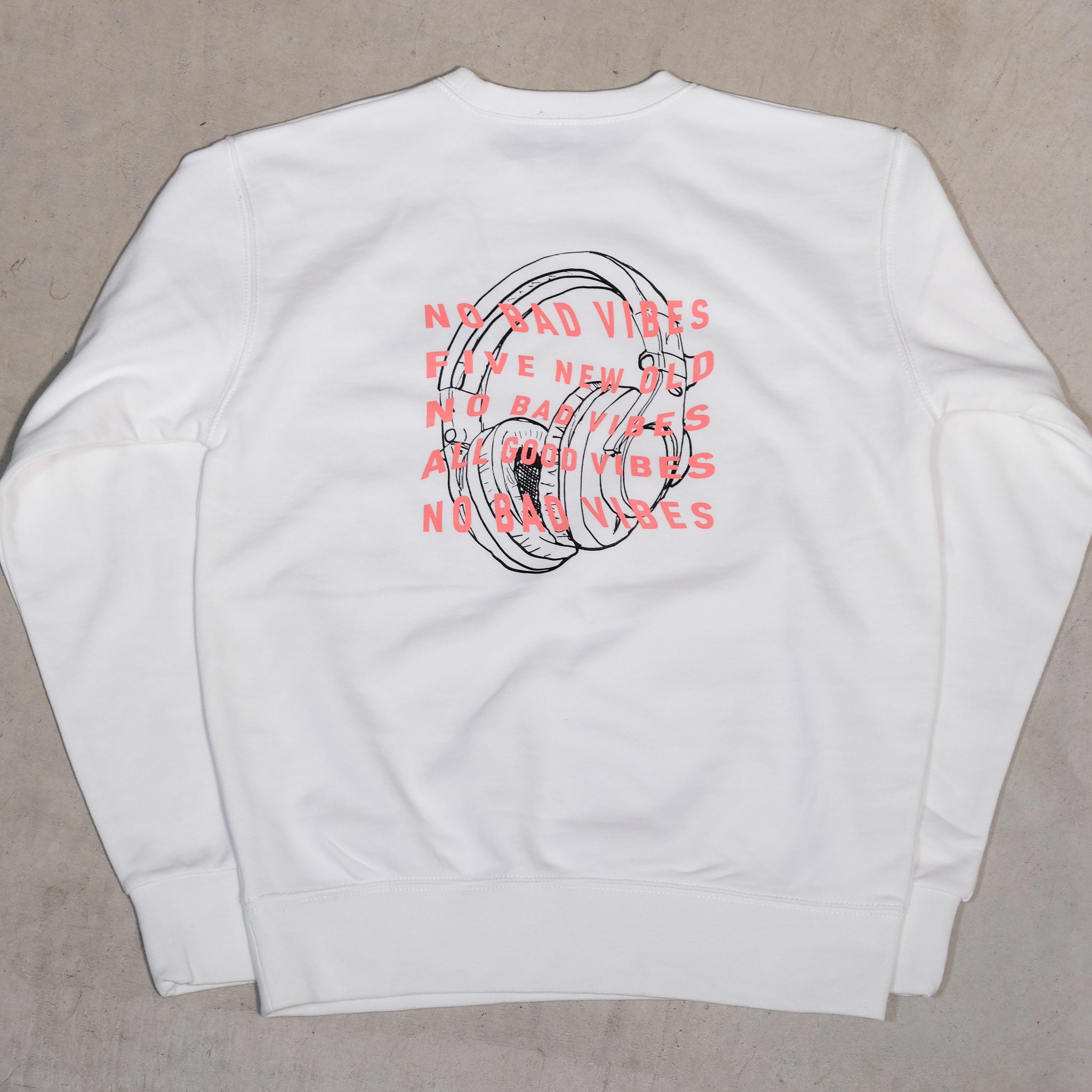 Head Phone Crew Neck Sweat [White]