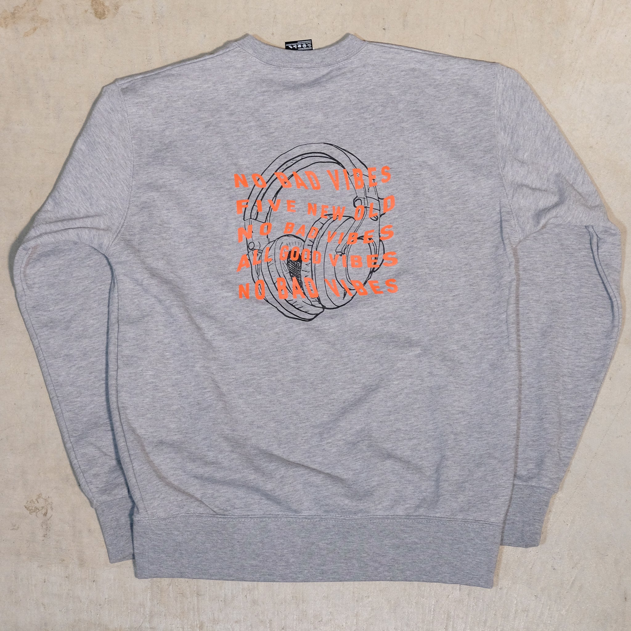 Head Phone Crew Neck Sweat [Gray]