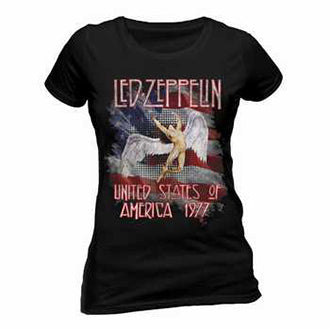 blk t ladies STARS N STRIPES USA 77 BLACKLadies [L]