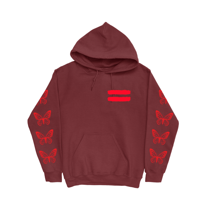 Repeat Butterfly Burgundy Hoodie