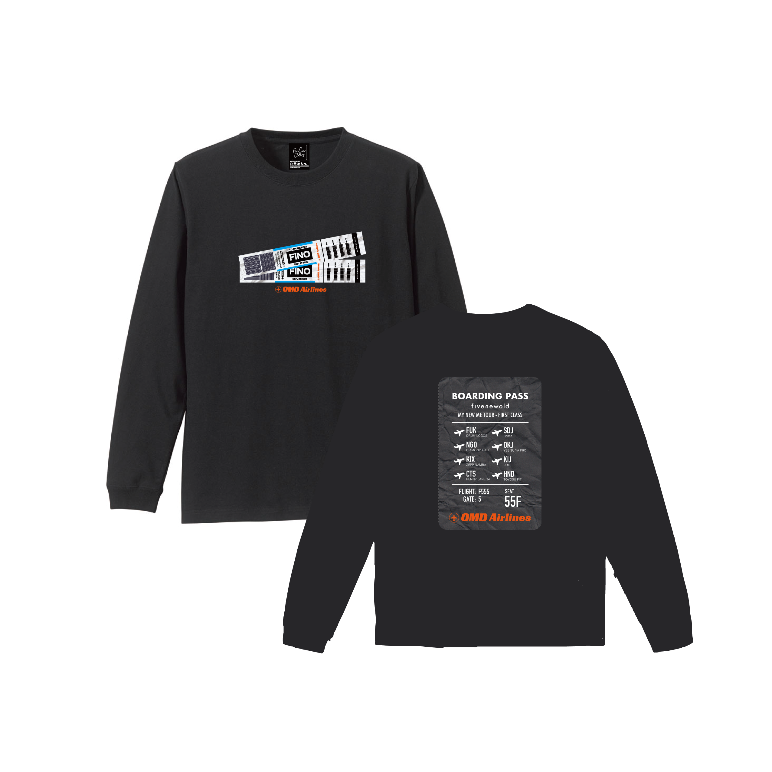 "My New Me" Long Sleeve T-shirts[Black]